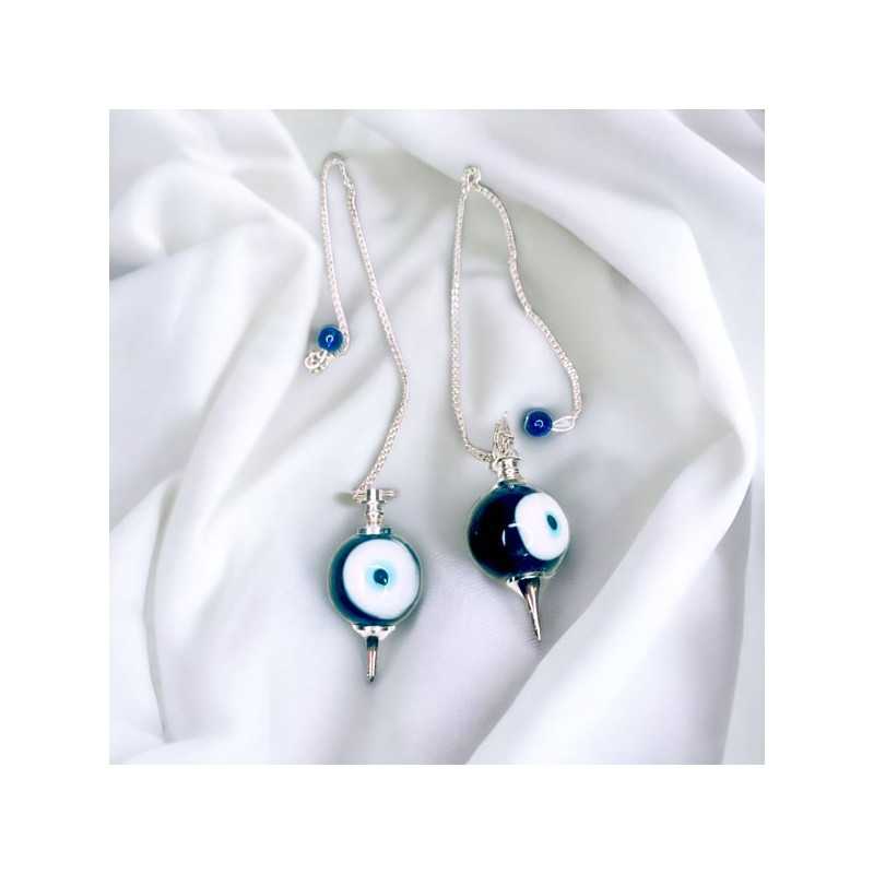 Pendule de protection - œil bleu - La Malle aux Sorcières