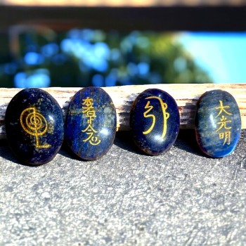 Galets de soin Reïki - Lithothérapie - SymbolesReiki - Lapis Lazuli