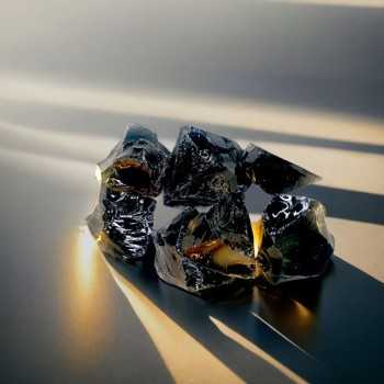Obsidienne noire - Pierre brute - pierre qui favorise la protection
