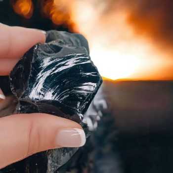 Obsidienne noire - Pierre brute - pierre qui favorise la protection 2