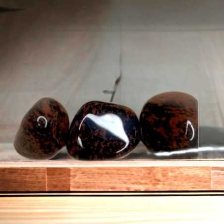 Obsidienne Acajou - Pierre roulée de protection - Lithothérapie en ligne