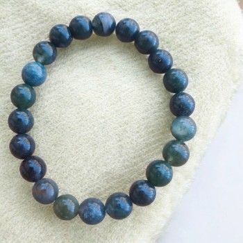 Bracelet en perle de pierre d'Agate Mousse
