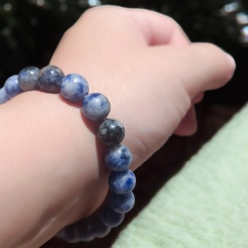 Bracelet lithothérapie en Sodalite pour confiance et sérénité