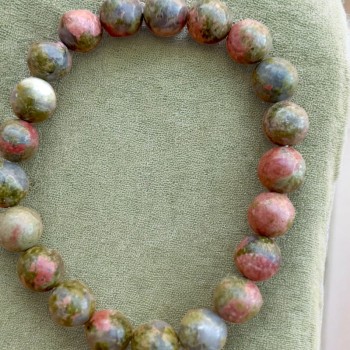 Bracelet Unakite en perles naturelles 8 mm pour harmonie émotionnelle 2