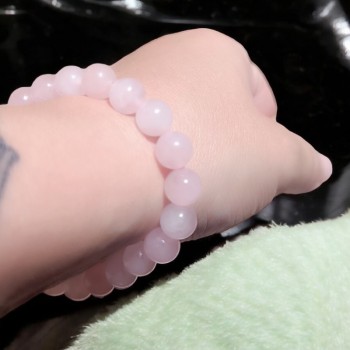 Bracelet lithothérapie Quartz Rose douceur et tendresse