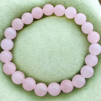 Bracelet lithothérapie Quartz Rose douceur et tendresse 2