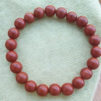 Bracelet lithothérapie Jaspe Rouge vitalité et stabilité
