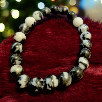 Bracelet Jaspe zèbre - 8 mm | Lithothérapie | la Malle Aux Sorcières