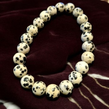 Bracelet Jaspe Dalmatien - 8 mm | Lithothérapie | la Malle Aux Sorcières