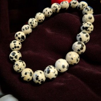Bracelet Jaspe Dalmatien - 8 mm | Lithothérapie | la Malle Aux Sorcières 2