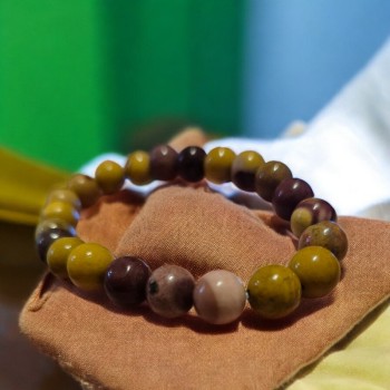 Bracelet Jaspe Mokaïte - 8 mm | Lithothérapie | la Malle Aux Sorcières