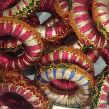 coussins décoratifs ronds pour bols tibétains aux couleurs vives