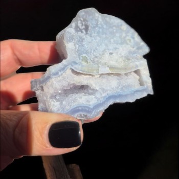 Calcédoine bleue - Lithothérapie en ligne  - Pierre brute - Vertus spirituelle Calcédoine 2