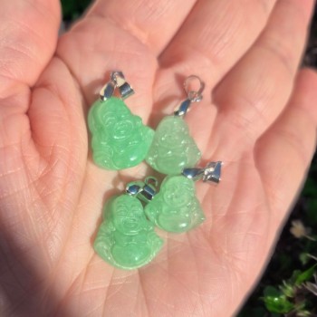 Pendentif du Bonheur Bouddha - Jade - Boutique lithothérapie en ligne