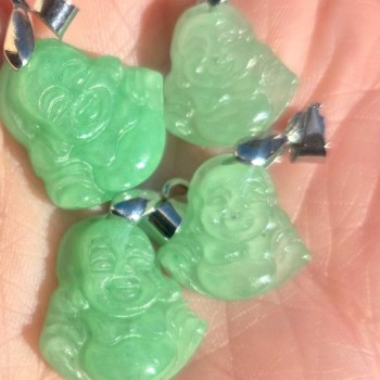 Pendentif du Bonheur Bouddha - Jade - Boutique lithothérapie en ligne 2