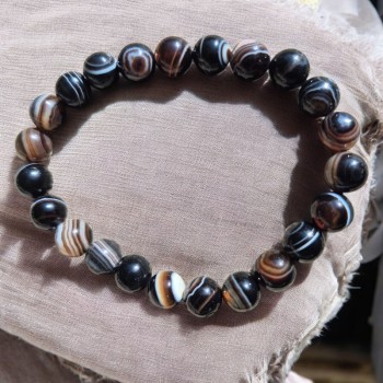 Bracelet en agate oeil - Bracelet œil de cyclope- bijoux en pierre - Lithothérapie en ligne 2