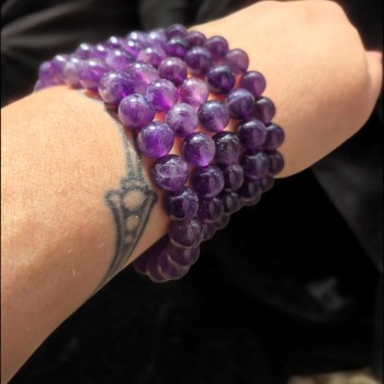 Bracelet en Améthyste -Bijoux en pierre-Lithothérapie en ligne 2