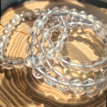 Bracelet en Cristal de roche - Bracelet en pierre naturelle - Lithothérapie en ligne