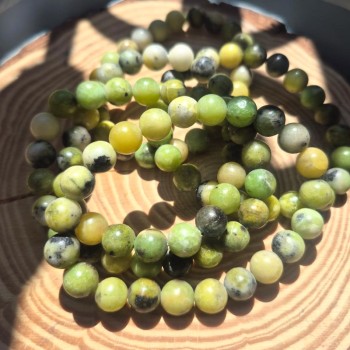 Bracelet Chrysoprase citron - bracelet en pierres naturelles - Lithothérapie en ligne