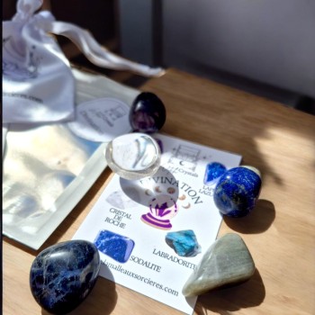 Kit Lithothérapie - Pierres de divination - Lithothérapie pour l'intuition - Lithothérapie en ligne