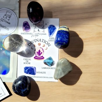 Kit Lithothérapie - Pierres de divination - Lithothérapie pour l'intuition - Lithothérapie en ligne 2