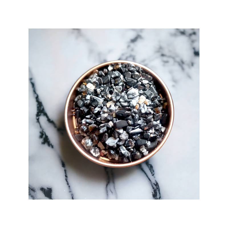 Chips d'Obsidienne flocon de neige ou Nevada
