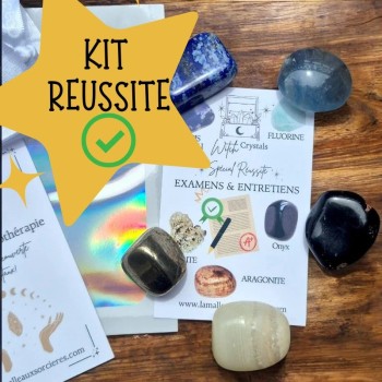 Kit lithothérapie - Pierres pour étudiant - Lithothérapie pour réussir ses examens - Lithothérapie en ligne