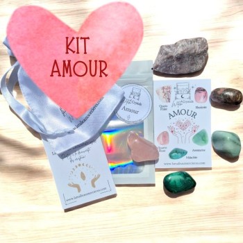 Kit Lithothérapie - Pierres amour - Pierres chakra du cœur - Lithothérapie en ligne