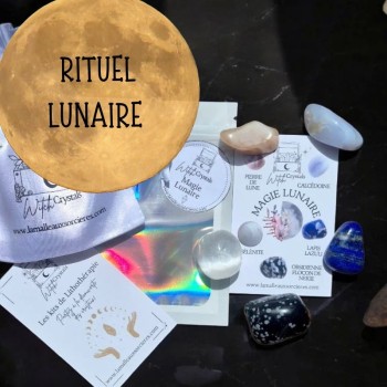Kit Lithothérapie énergie lunaire - Magie Lunaire - Rituel de Lune - Lithothérapie en ligne