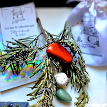 Jaspe rouge - aventurine - howlite - Kit de lithothérapie 2