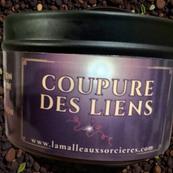 Bougie parfumée d'intention de coupure de lien à l'obsidienne noire 2