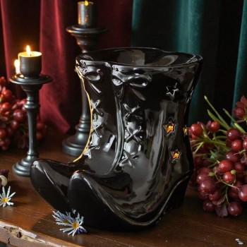 brûleur fondants Black Witch Boots céramique noire La Malle aux Sorcières