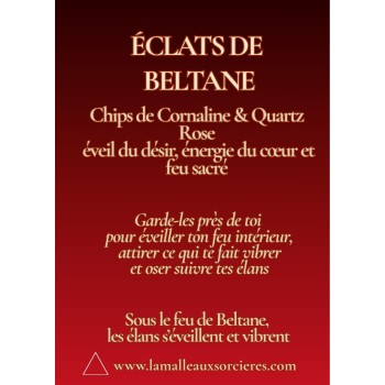 éclats de beltane cornaline quartz rose lithothérapie rituel feu sacré 2