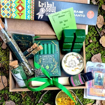 witchbox sorcière verte rituel nature ancrage green witch box ésotérique plantes bougie la malle aux sorcières 2