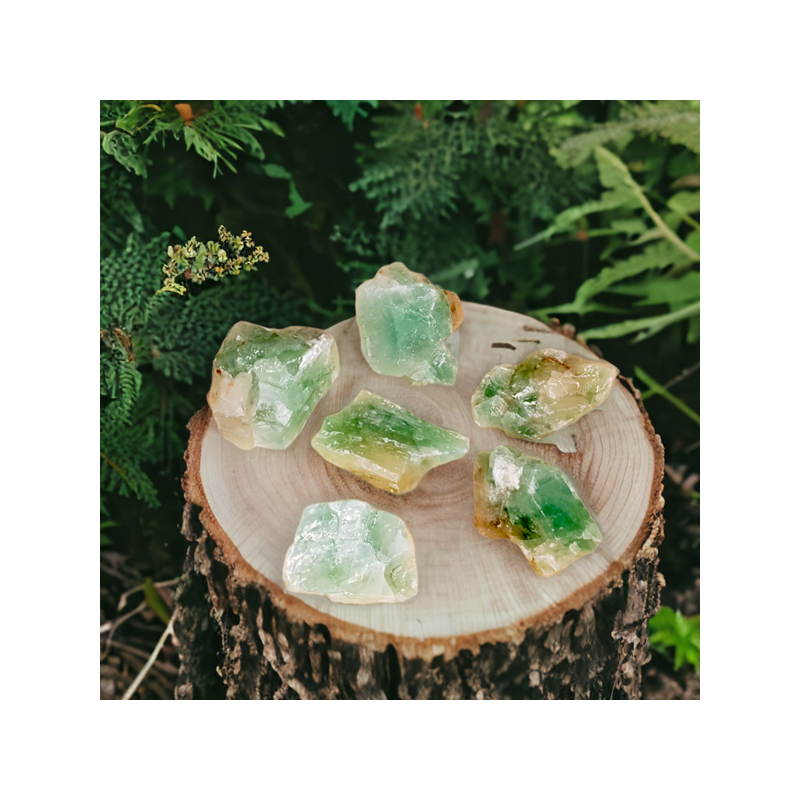 Calcite verte brute 3 à 4 cm - pierre d’apaisement et de guérison -lithothérapie