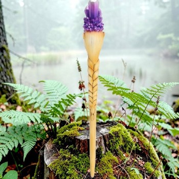 Baguette Déesse cristal violet | Ésotérisme | La Malle Aux Sorcières