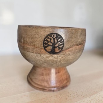 Porte-Encens Bol Arbre de Vie en Bois 11 cm | La Malle aux Sorcières 2