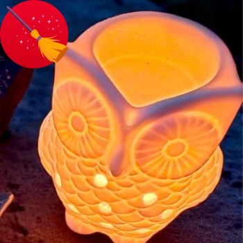 Brûleur à fondants Chouette en céramique | La Malle aux Sorcières 2