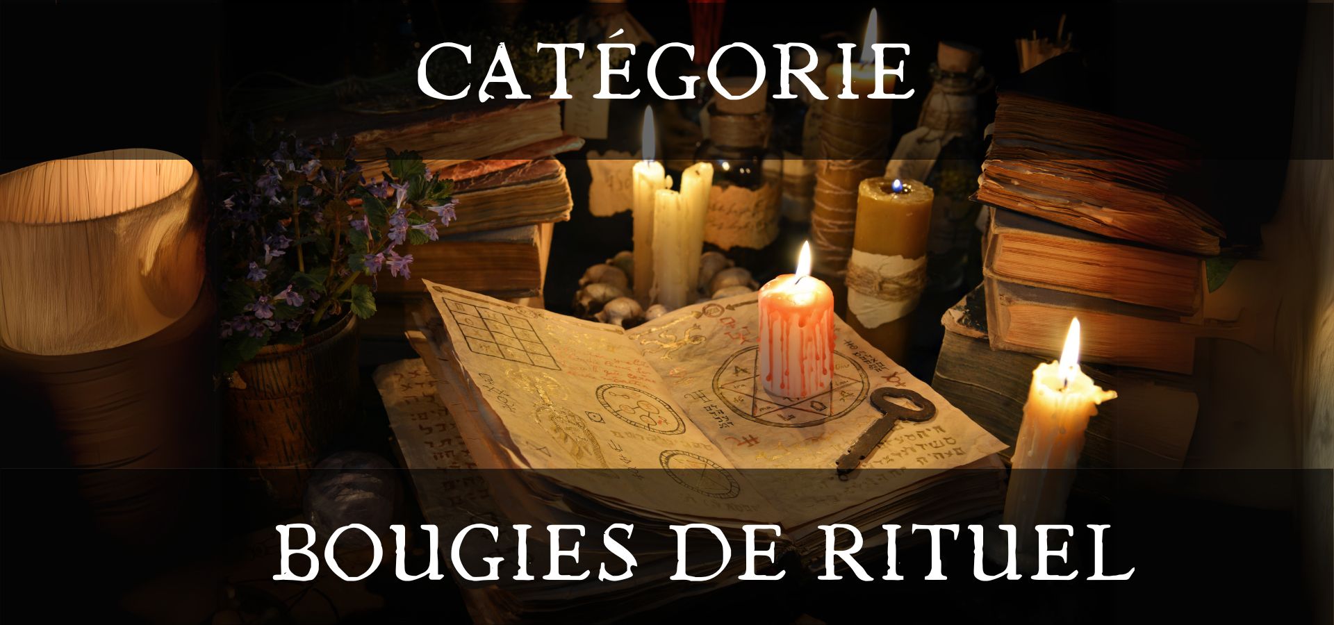 Bougies de rituel teintées dans la masse - Boutique ésotérique en ligne - La Malle Aux Sorcières
